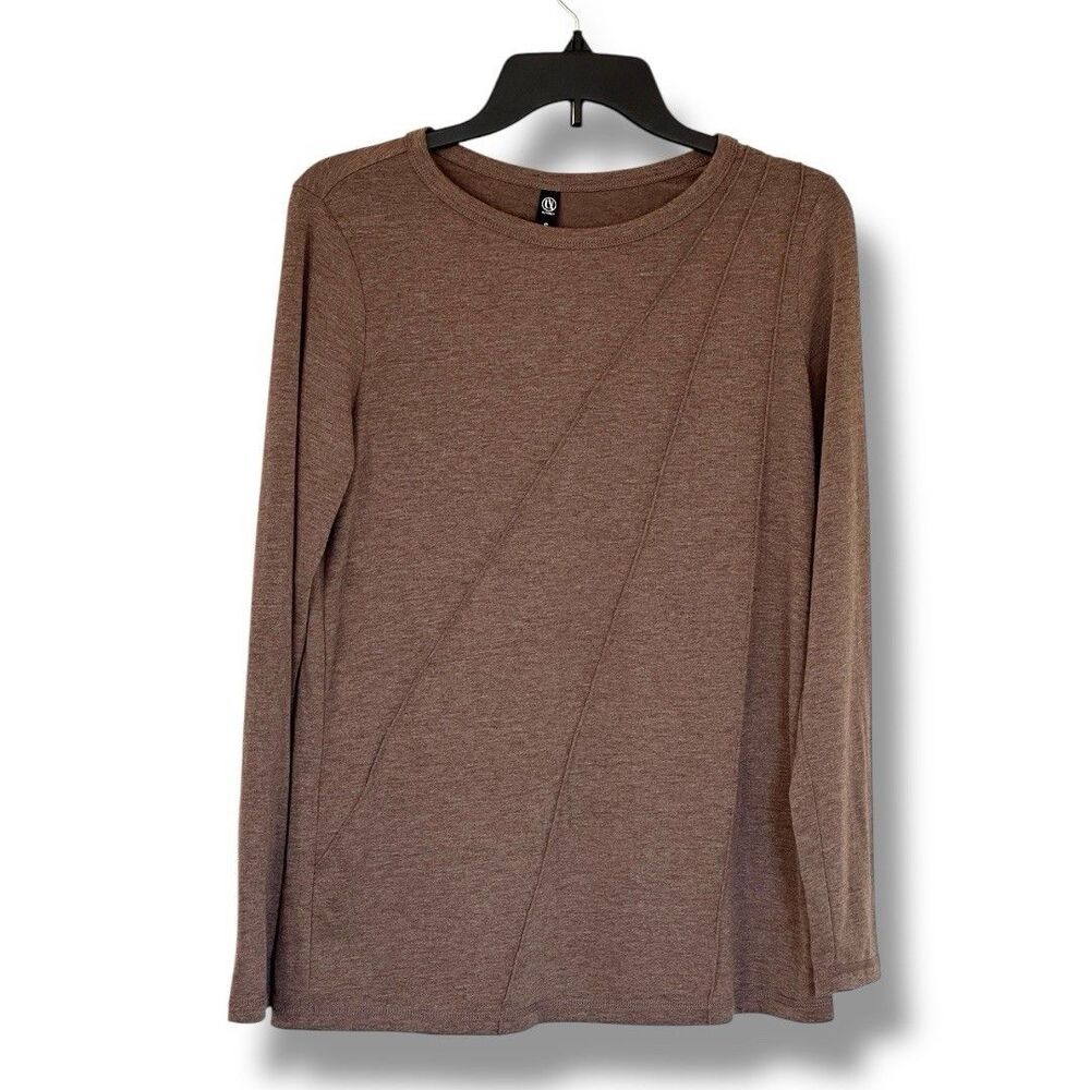 Automet Women’s Brown Textured Long Sleeve Tee NWOT Small